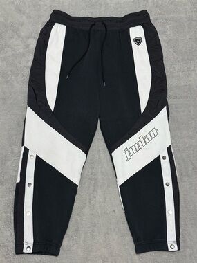 Nike Air Jordan Womens Moto Utility Tearaway Track Pants Black White XL Joggers